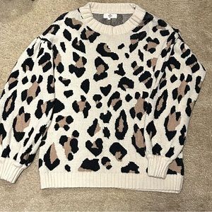 Cheetah print soft sweater
